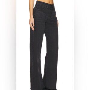 Good Americain black black wide leg jeans size 8